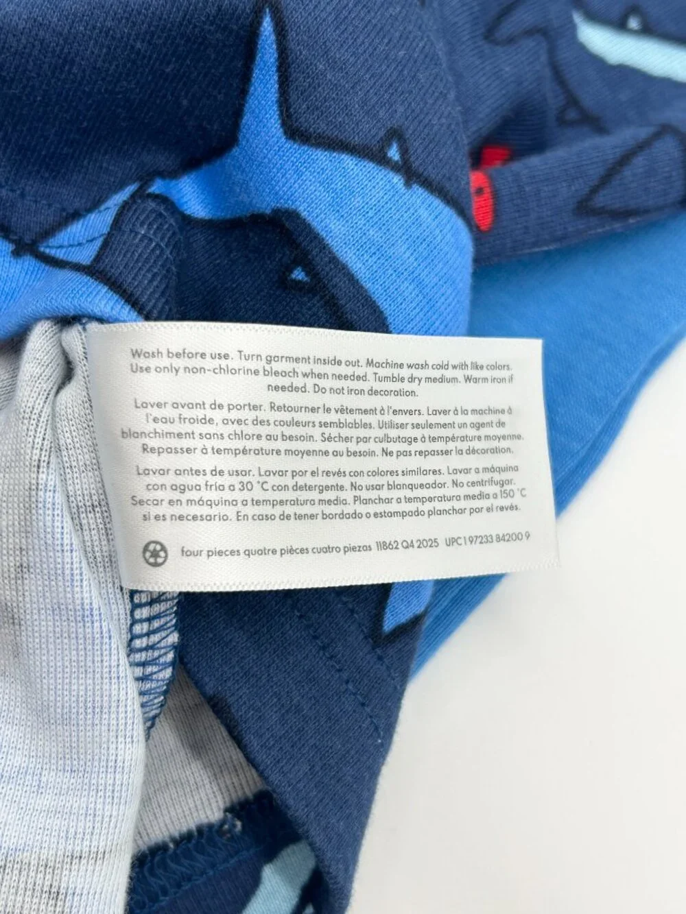 Carter's Boys 12M 4pc Shark Themed Pajama Set